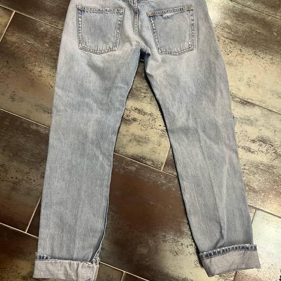 LF The Brand Women’s Y2K Light Wash Ripped Logo Jeans Size 25 - Picture 2 of 6